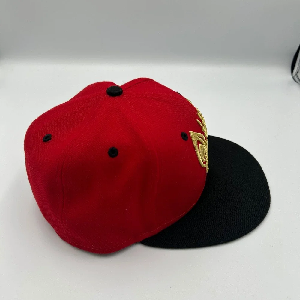 New Era 59FIFTY Fitted Hat  7 1/4 Louisville Bats Los Murcielagos Copa Red Black